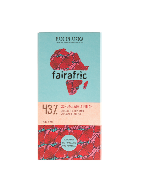 fairafric Schokolade 43 % mit Milch